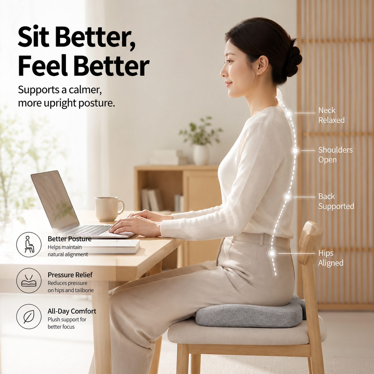 Honekawa™ Premium Seat Cushion